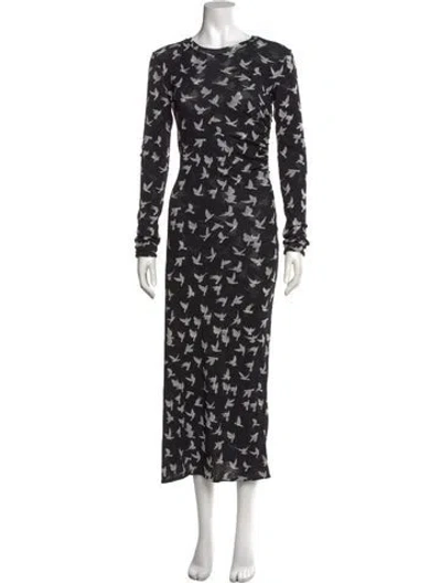 Pre-owned Stella Mccartney Printed Long Dress In Black