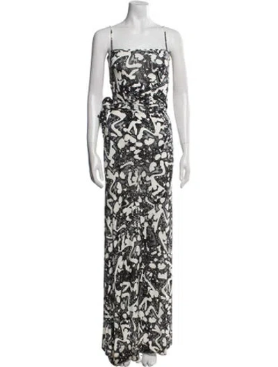 Pre-owned Stella Mccartney Printed Long Dress In Gray