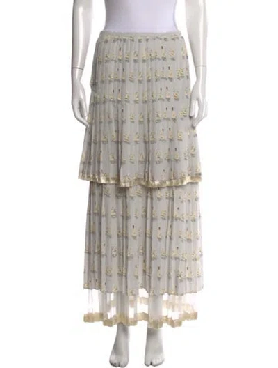 Pre-owned Stella Mccartney Printed Long Skirt In Grey