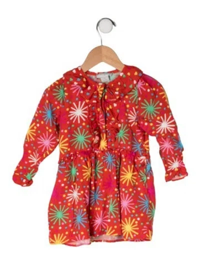 Pre-owned Stella Mccartney Babies' Printed Long Sleeve Dress In Red