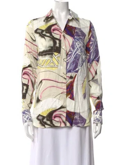 Pre-owned Stella Mccartney Printed Long Sleeve Top In Neutrals