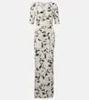 Stella Mccartney Cherry Print Mesh Half Sleeve Midi Dress