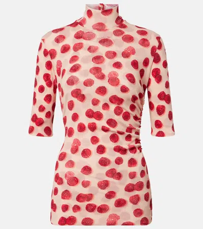 STELLA MCCARTNEY PRINTED MESH T-SHIRT