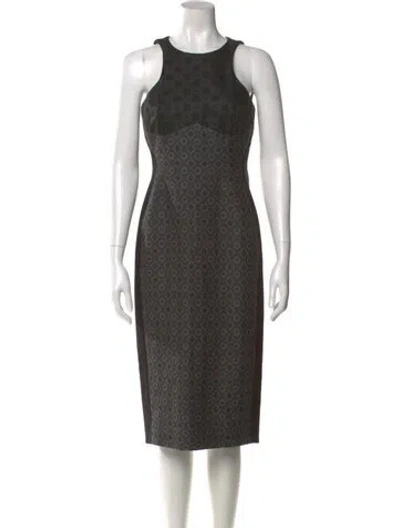 Pre-owned Stella Mccartney Printed Midi Length Dress In Black