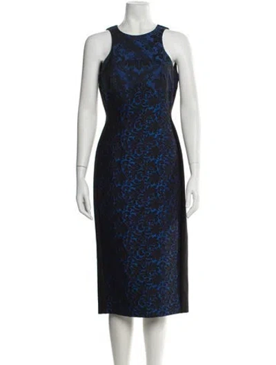 Pre-owned Stella Mccartney Printed Midi Length Dress In Blue