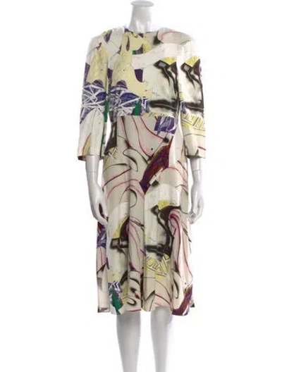 Pre-owned Stella Mccartney Printed Midi Length Dress In Neutral