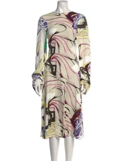 Pre-owned Stella Mccartney Printed Midi Length Dress In Yellow