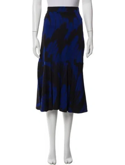Pre-owned Stella Mccartney Printed Midi Length Skirt In Blue