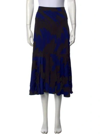 Pre-owned Stella Mccartney Printed Midi Length Skirt In Blue