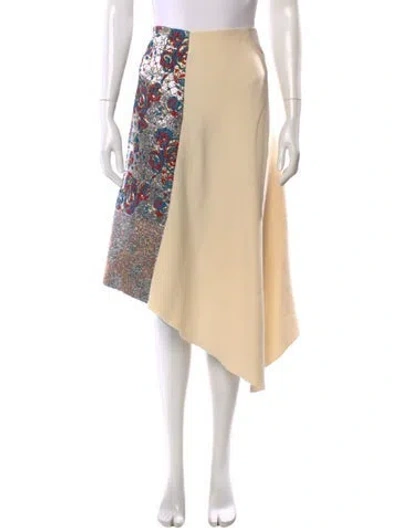 Pre-owned Stella Mccartney Printed Midi Length Skirt In Silver