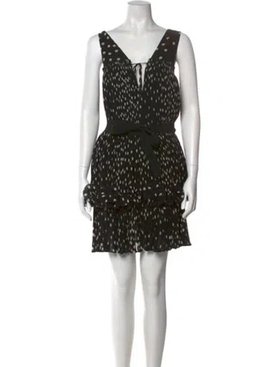 Pre-owned Stella Mccartney Printed Mini Dress In Black