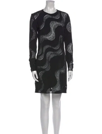 Pre-owned Stella Mccartney Printed Mini Dress In Black