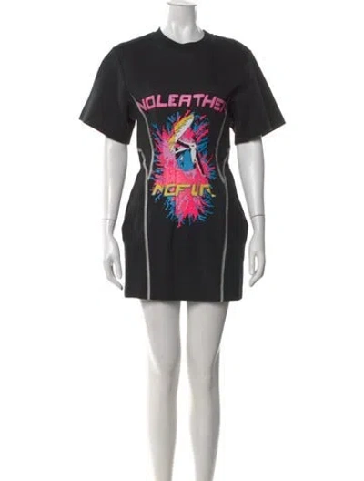 Pre-owned Stella Mccartney Printed Mini Dress In Black