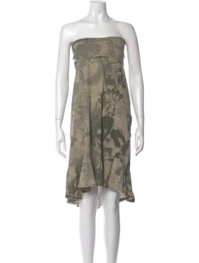 Pre-owned Stella Mccartney Printed Mini Dress In Green