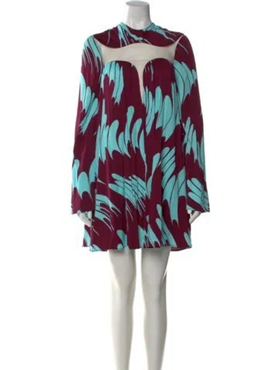 Pre-owned Stella Mccartney Printed Mini Dress In Neutral