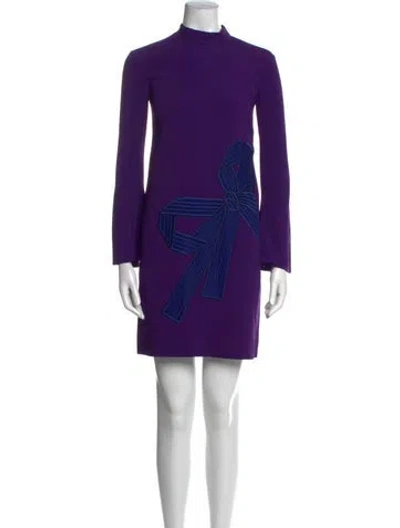 Pre-owned Stella Mccartney Printed Mini Dress In Purple