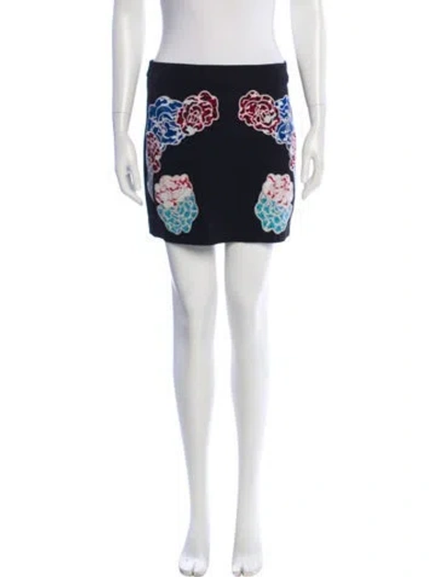 Pre-owned Stella Mccartney Printed Mini Skirt In Black