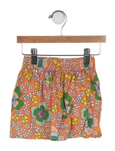 Pre-owned Stella Mccartney Babies' Printed Mini Skirt In Orange
