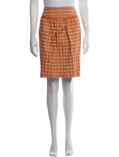 Pre-owned Stella Mccartney Printed Mini Skirt In Orange