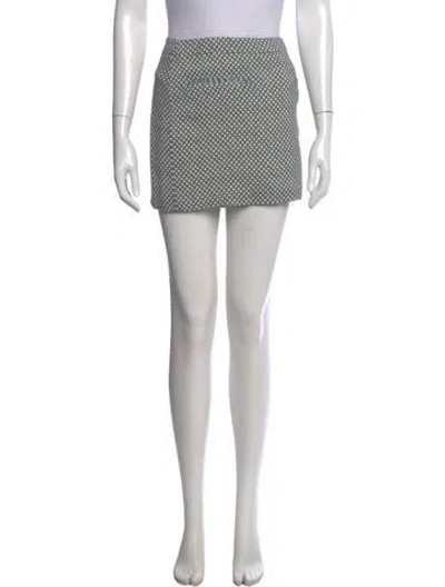 Pre-owned Stella Mccartney Printed Mini Skirt In White