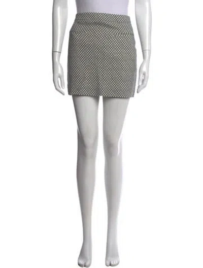Pre-owned Stella Mccartney Printed Mini Skirt In White/yellow