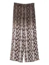 Stella Mccartney Snakeskin Pattern Wide Leg Pajama Trousers In Brown