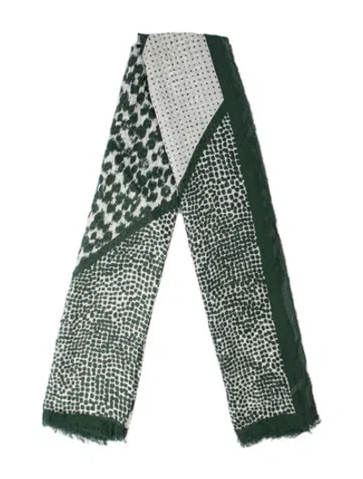 Pre-owned Stella Mccartney Printed Pareo In Green/white