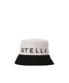 Stella Mccartney Logo Jacquard Bucket Hat In Black