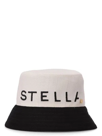 Stella Mccartney Printed Polka Dots Bucket Hat In Neutrals