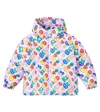 Stella Mccartney Printed Puffer Jacket In Blue