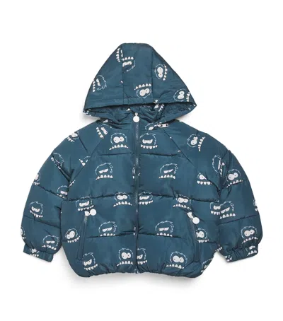 Stella Mccartney Kids' Printed Puffer Jacket In Blue