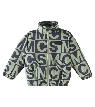 Stella Mccartney Kids' Printed Puffer Jacket In Green