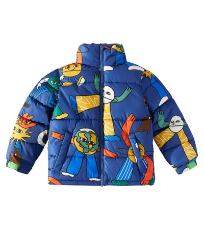 Stella Mccartney Kids' Printed Puffer Jacket In Blue