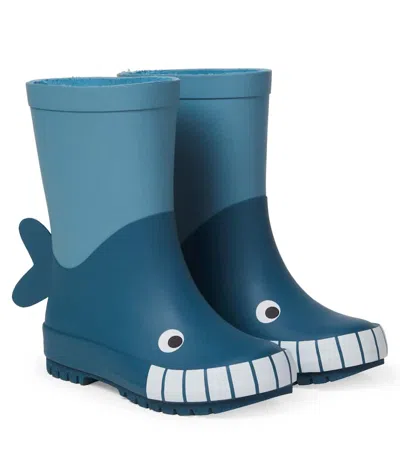 Stella Mccartney Kids' Printed Rain Boots In Blue