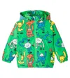 Stella Mccartney Graphic-print Hooded Jacket In Green