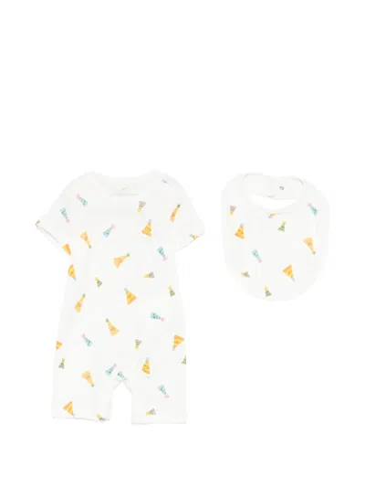 Stella Mccartney Babies' Printed Rompers Set In White