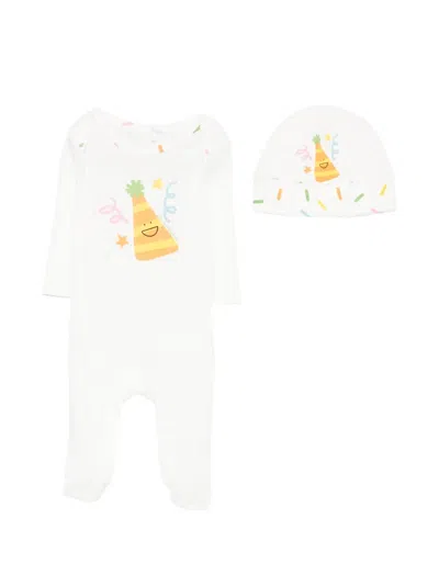 Stella Mccartney Babies' Printed Rompers Set In White