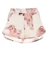 Stella Mccartney Silk Satin Animal Print Shorts