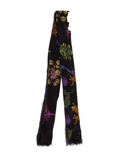 Pre-owned Stella Mccartney Printed Scarf In Black