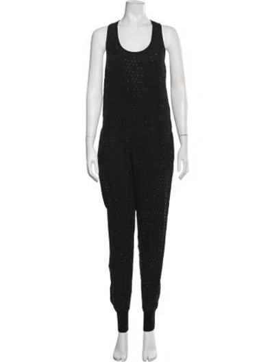 Pre-owned Stella Mccartney Printed Scoop Neck Jumpsuit In Black