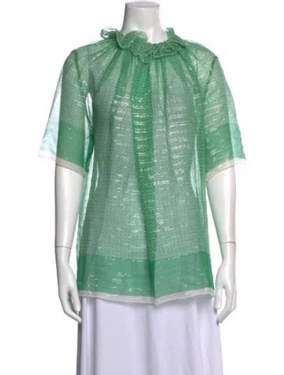 Pre-owned Stella Mccartney Printed Short Sleeve Blouse In Multi