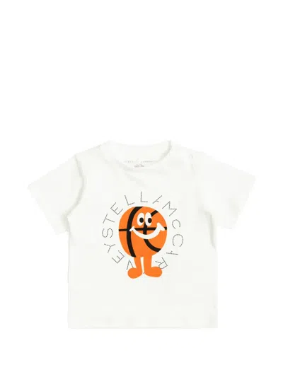 Stella Mccartney Babies' Printed Short-sleeve T-shirt In White