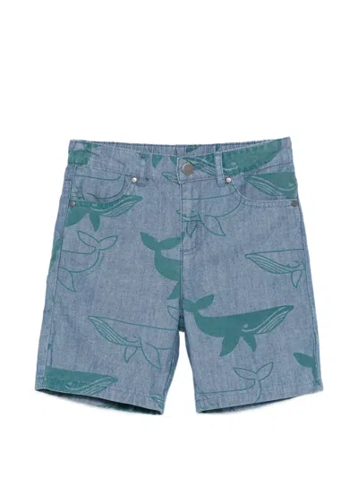 Stella Mccartney Printed Shorts In Blue