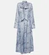 Stella Mccartney Bedrucktes Maxikleid Aus Seide In Blau