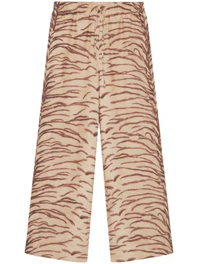 Stella Mccartney Printed High-rise Silk Wide-leg Pants In Multi