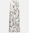 Stella Mccartney Womens Cream Cherry-print Wide-leg Silk Trousers In White