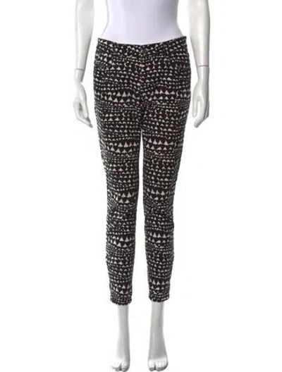Pre-owned Stella Mccartney Printed Skinny Leg Pants In Black