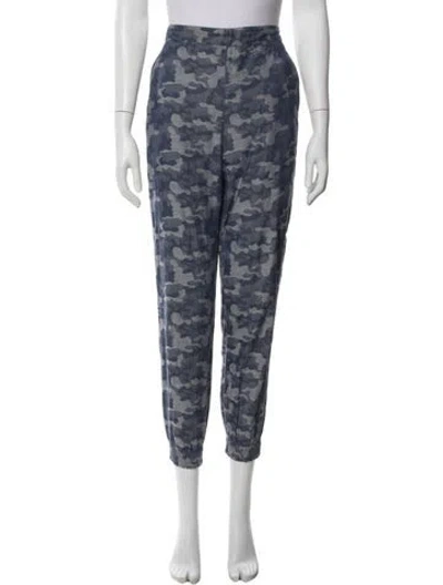 Pre-owned Stella Mccartney Printed Skinny Leg Pants In Blue
