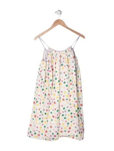 Pre-owned Stella Mccartney Kids' Printed Sleeveless Dress In White