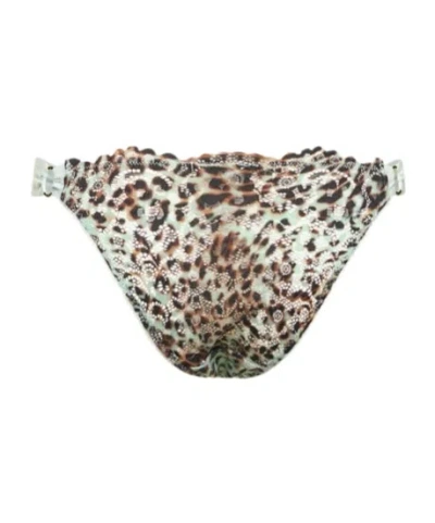 Stella Mccartney Printed String Brief In Animal Print